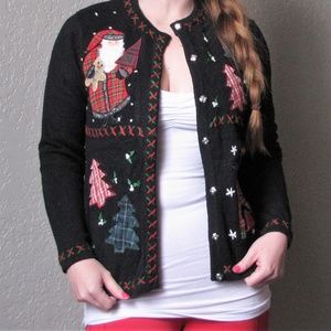 Small Black "Ugly" Christmas Sweater